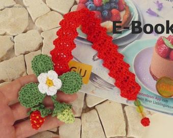 e-Book: Crochet Pattern Bookmark Strawberries