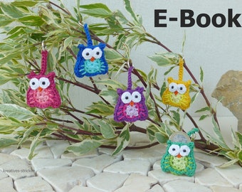 e-Book: crochet pattern owl, shopping chip bag