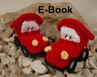 e-Book: Knitting instructions baby shoes car