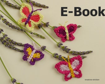 e-Book: Crochet pattern butterflies, appliqué