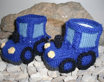 e-Book: Knitting instructions baby shoes tractor