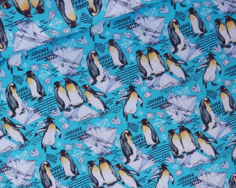 French Terry patterned "Penguins", summer sweat