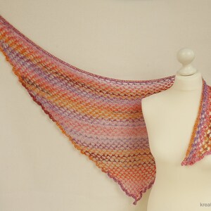 e-Book: Crochet pattern triangular shawl summer evening