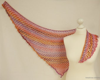 e-Book: Crochet pattern triangular shawl summer evening