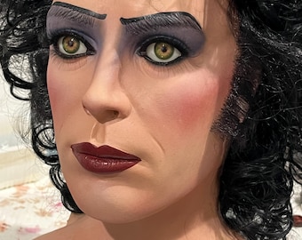Handmade Rocky Horror lifesize latex mask bust display only