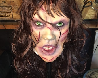 Hand-Sculpted Latex Horror Mask: 1973 Film Inspired