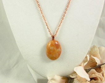 Copper Jasper Pendant Necklace/Custom Necklace/Handmade Necklace/Southwestern Jewelry/Boho Jewelry/Simple Jewelry/Jasper Jewelry