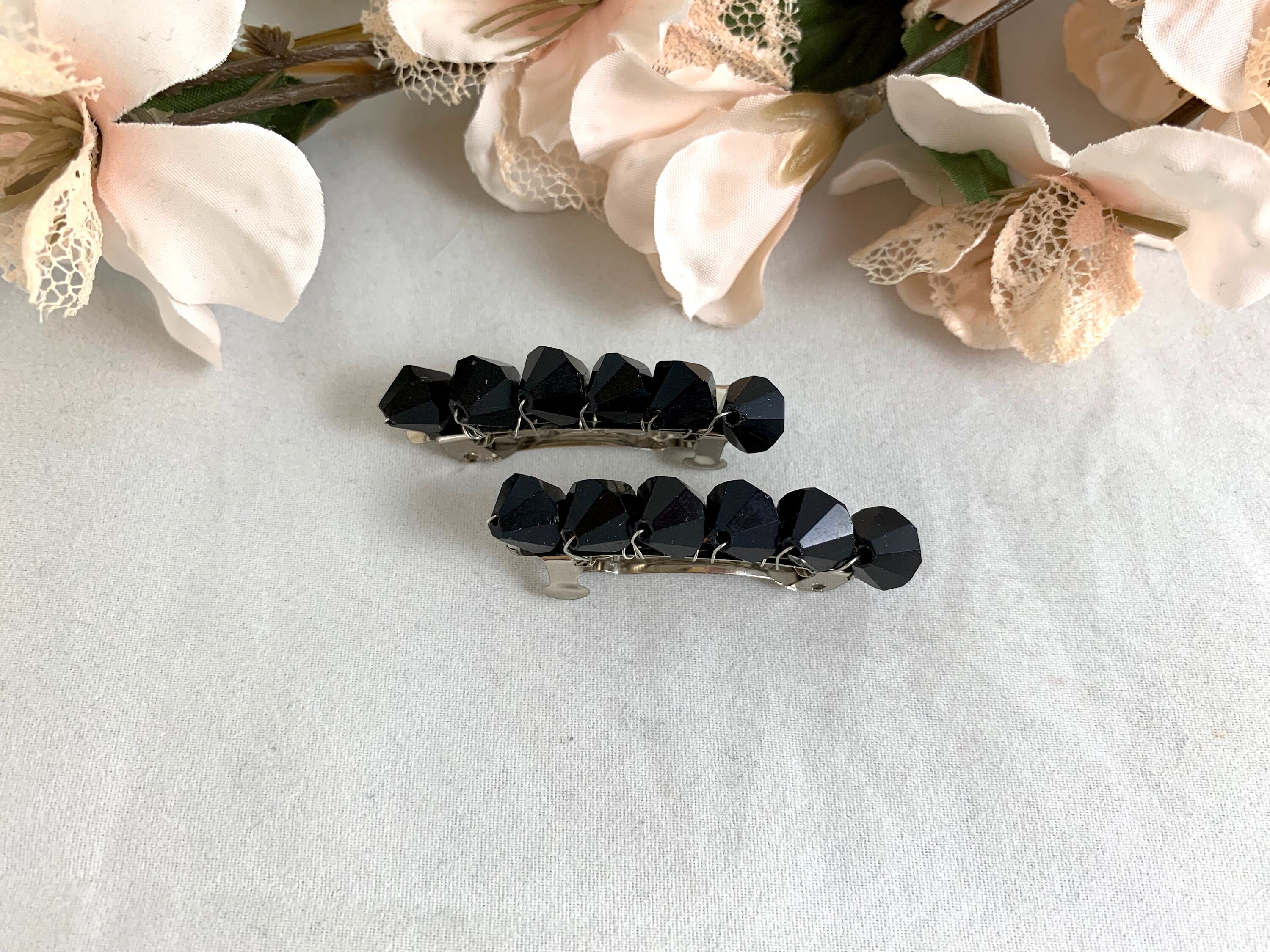black beaded hair accessories