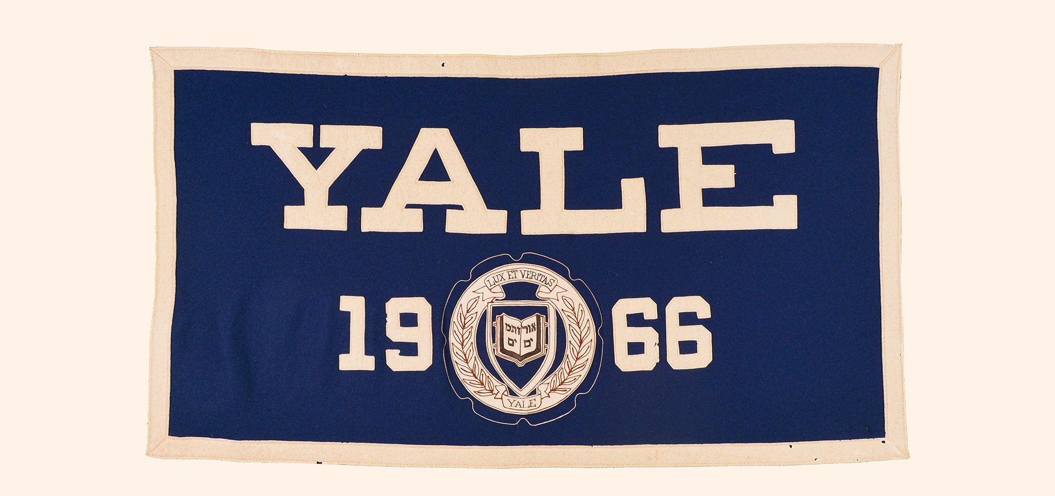 Vintage Yale University Banner Circa 1966 Etsy