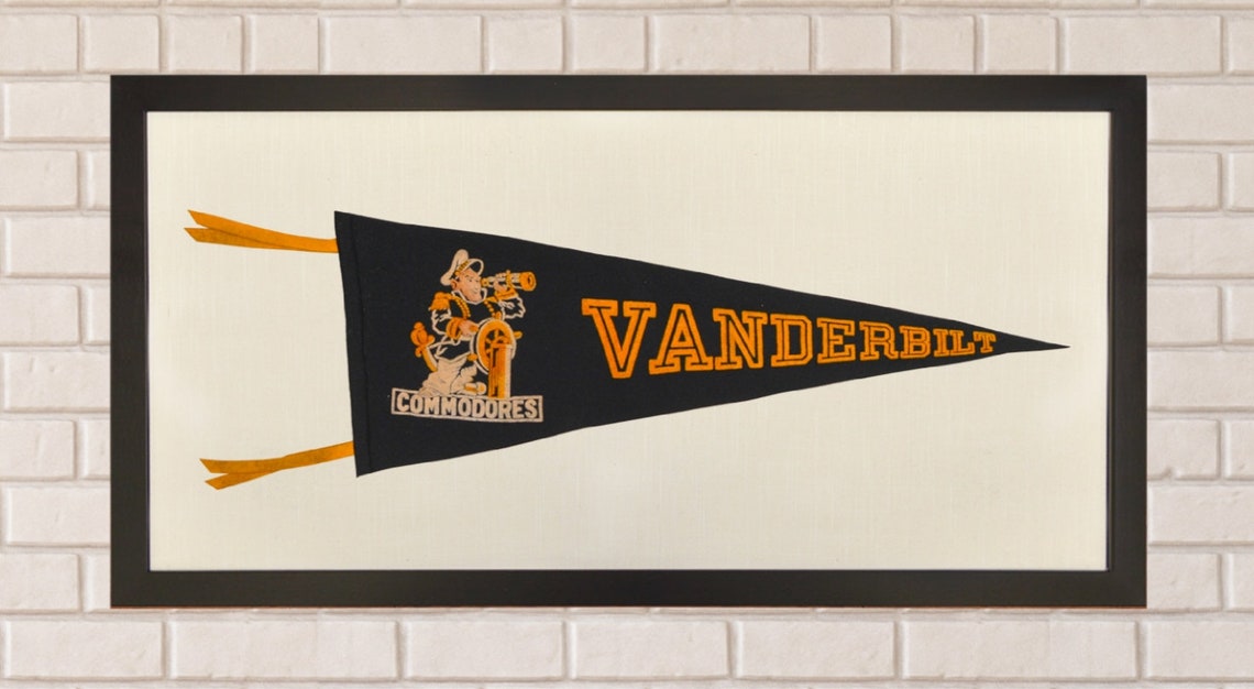 Vanderbilt University pennant Circa 1960's Etsy