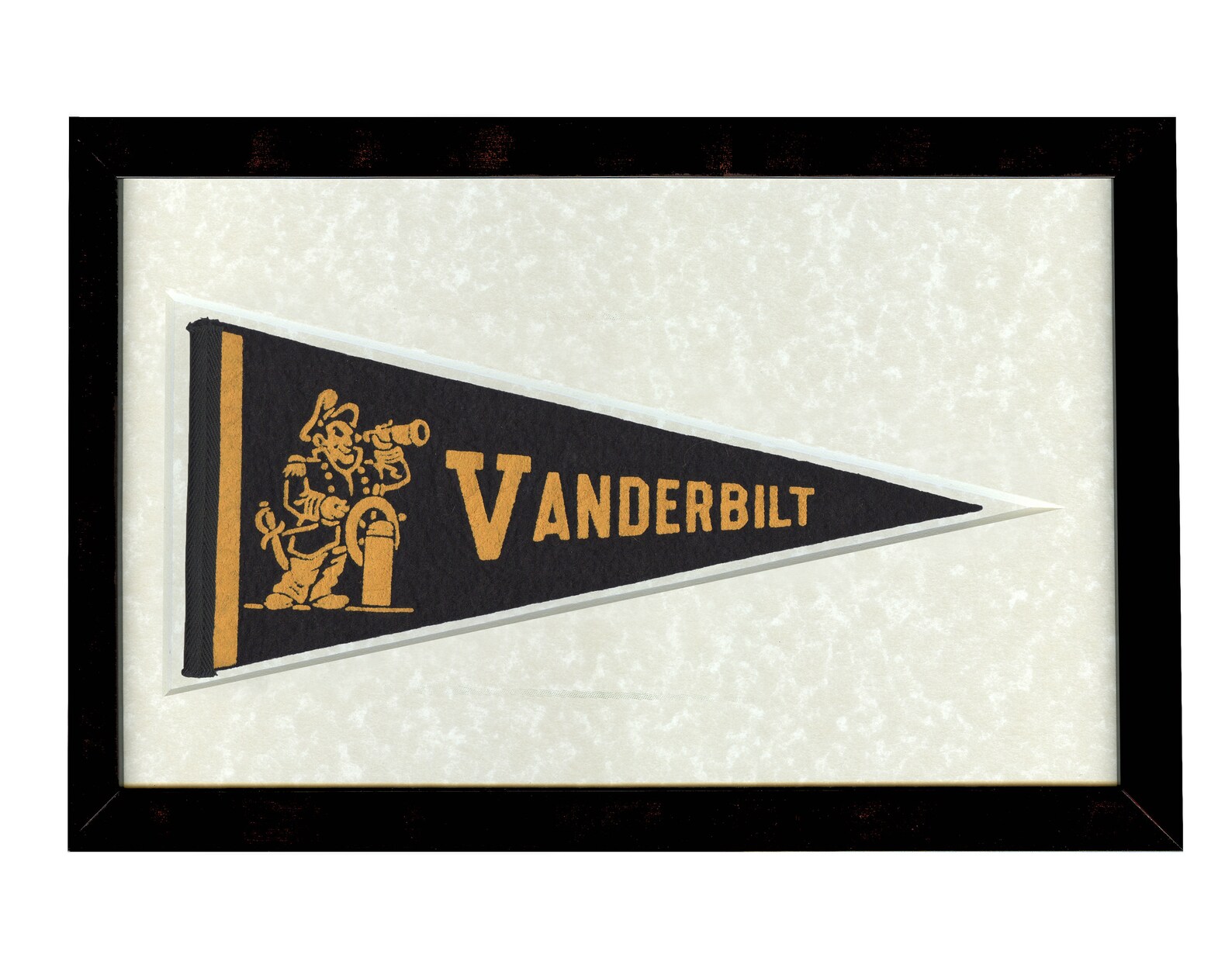 Vintage Vanderbilt University pennant with commodore Etsy