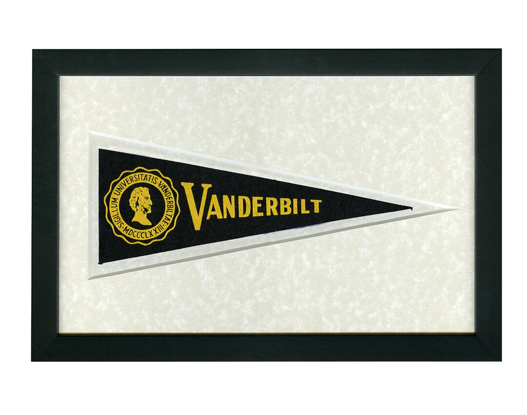 Vanderbilt University Felt Pennant original Framed Hormel Etsy