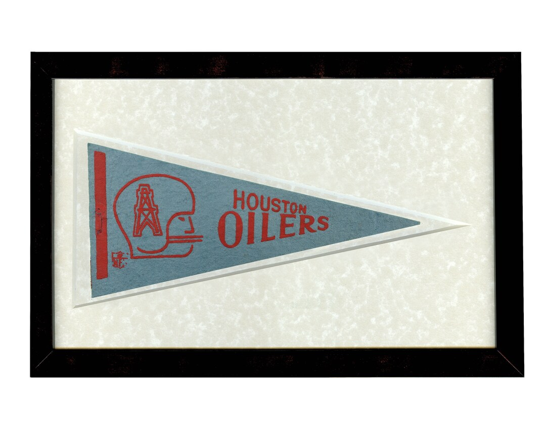 Vintage Houston Oilers Pennant circa 1970s Etsy