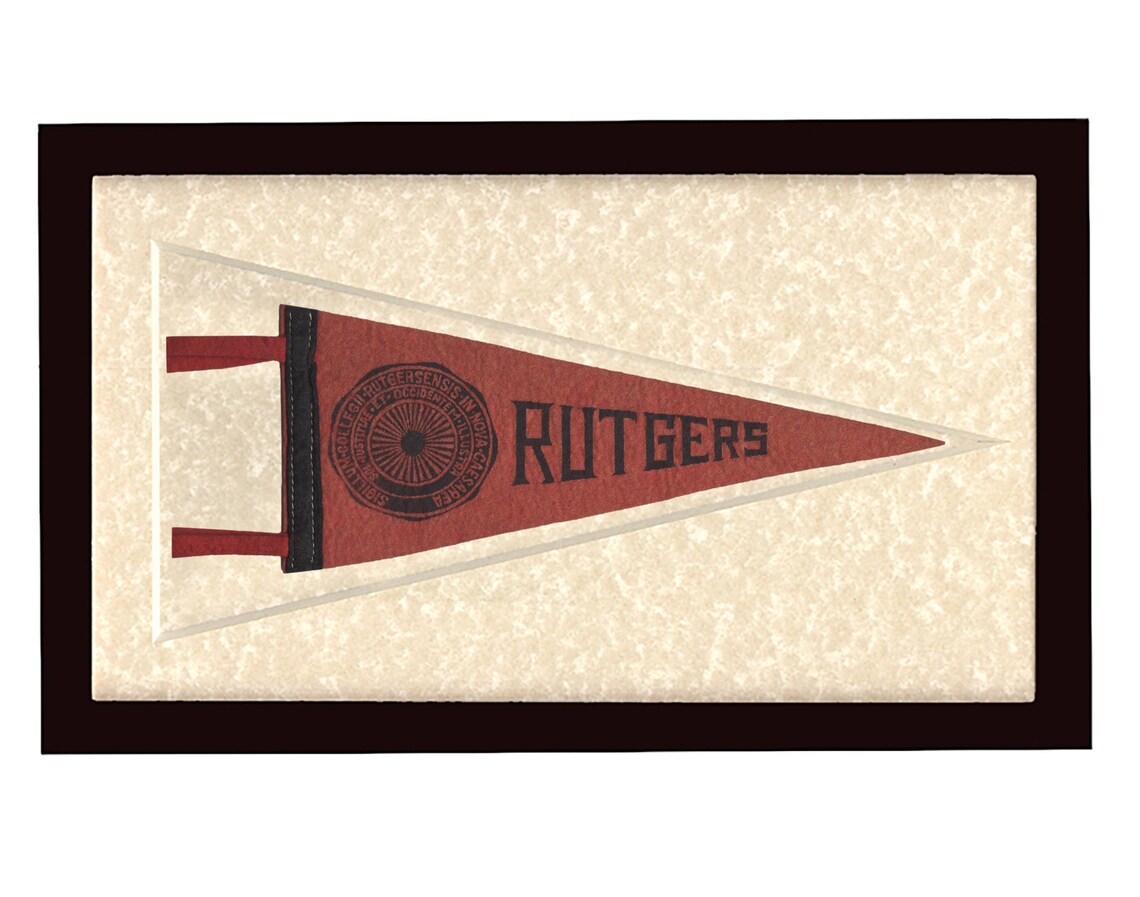 Vintage Rutgers University pennant circa 1920s Etsy
