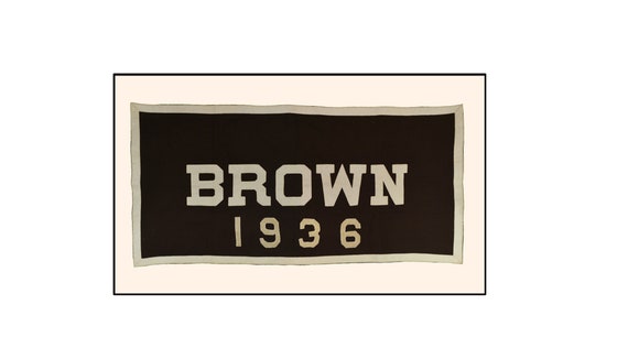 Vintage Brown University Banner Circa 1936 Etsy