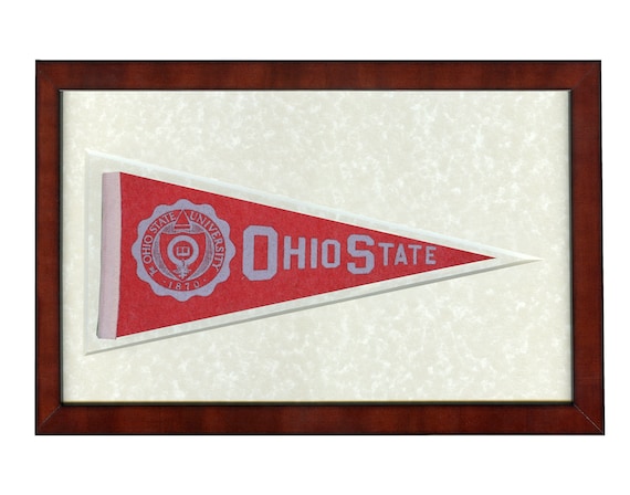 Ohio State University Cotton Fabric with Vintage Pennant