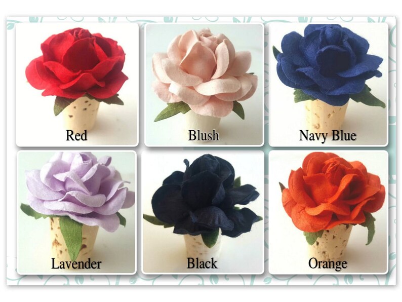 Wine Bottle Stopper Wedding FavorWine TastingFlower Bottle Etsy