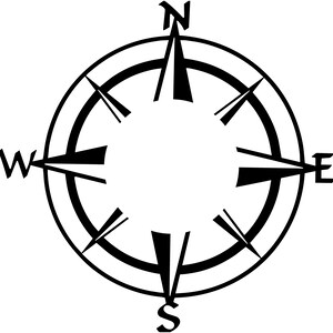 Compass Cornhole Decals (Set of 2)
