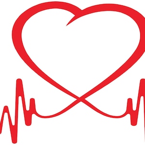 Estetoscopio con forma de corazón que late (1 calcomanía)