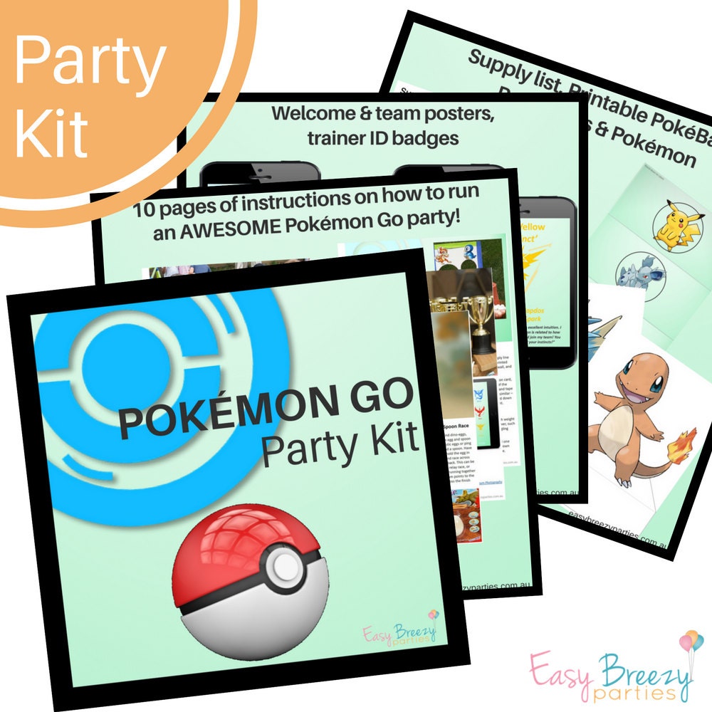 POKEMON GO Party Kit Detailed activity instructions Etsy
