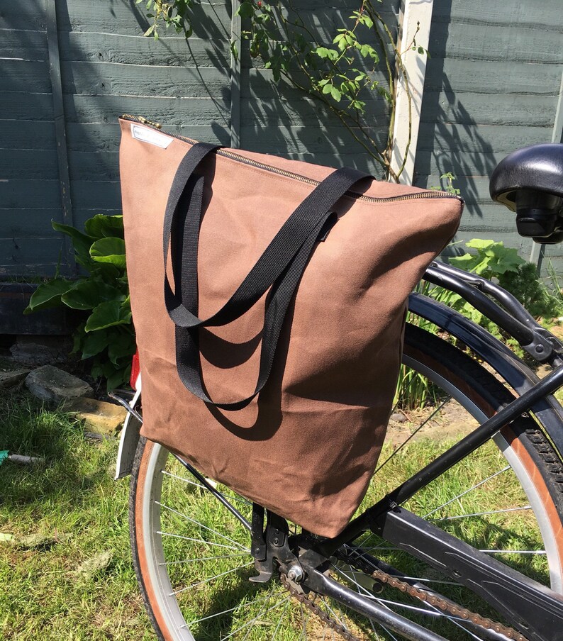 Hybrid Bicycle Pannier and Shoulder Tote Bag Chestnut Etsy