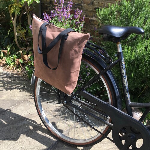 Hybrid Bicycle Pannier and Shoulder Tote Bag Chestnut Etsy