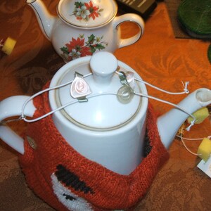 Country roses handmade teapot dripcatcher