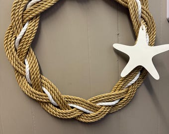 18” light tan wreath with Starfish