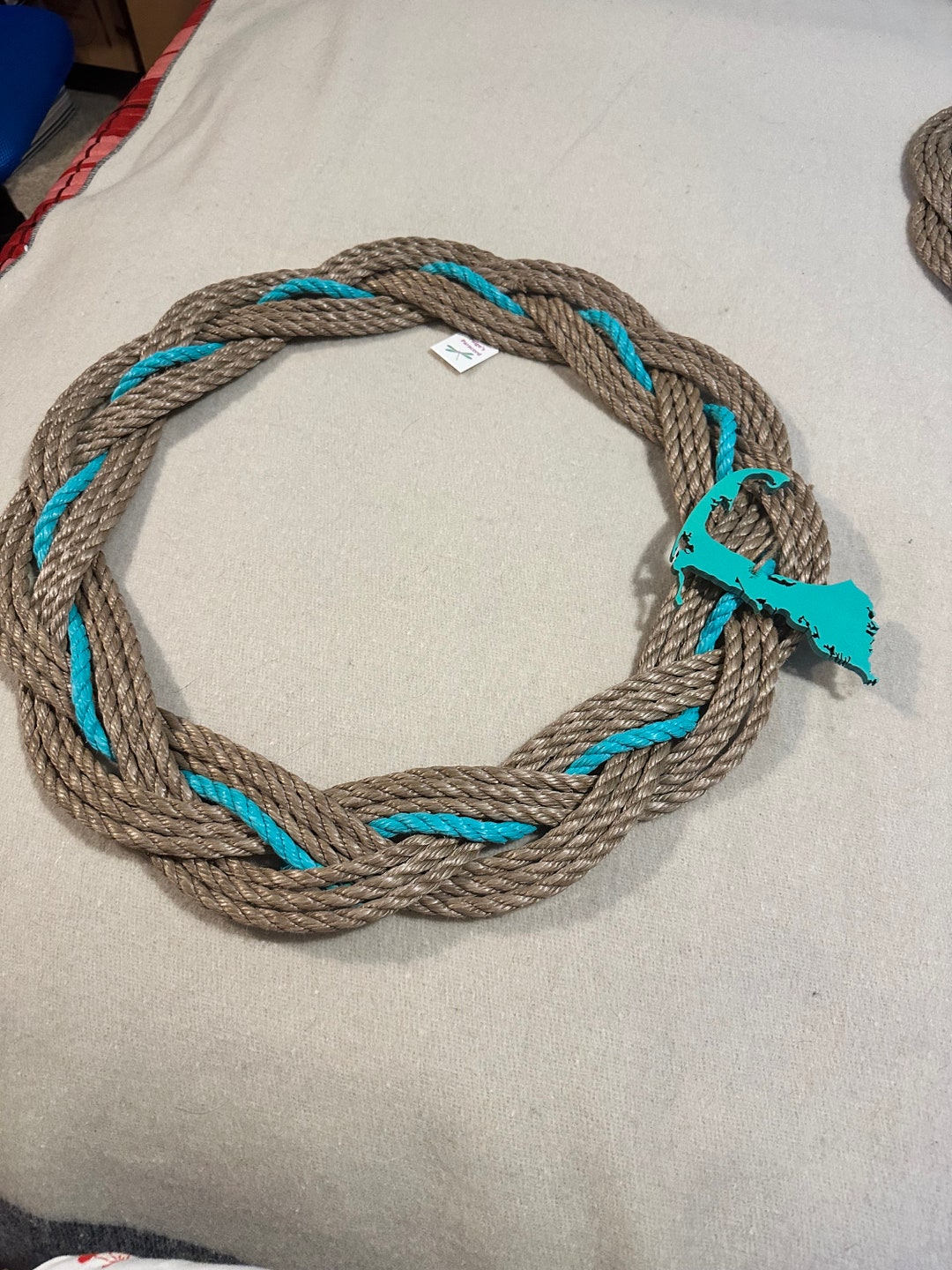 18” Dark Tan Wreath With Teal Cape Cod - Etsy