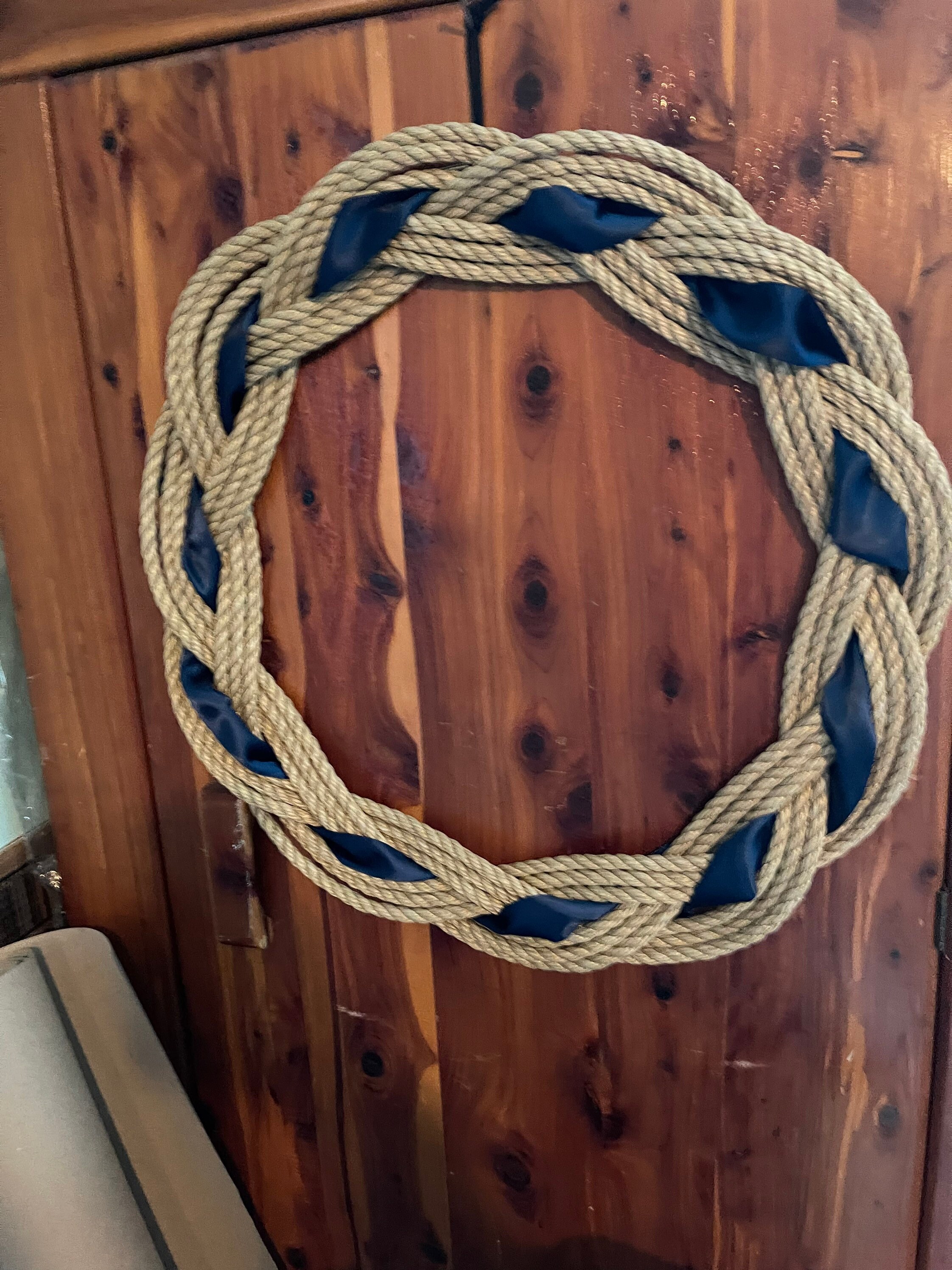 20 inch rope wreath with ribbon Etsy