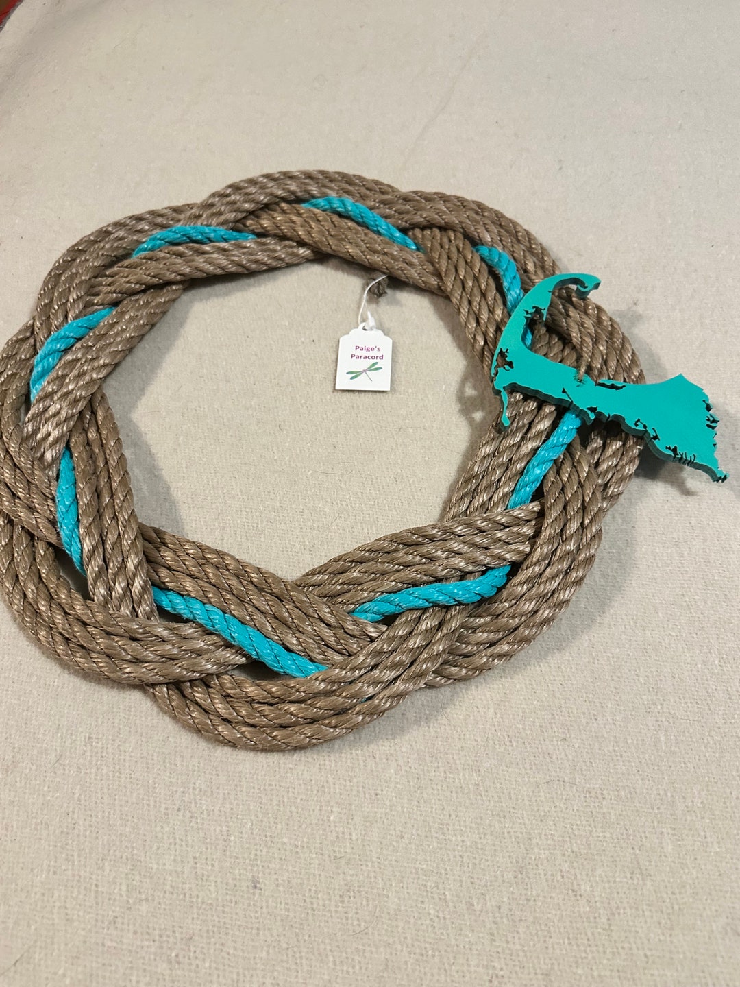 14” Dark Tan Wreath With Teal Cape Cod - Etsy