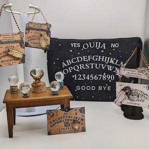 Miniature Ouija boards flat hanging make-up bag oracle board crystal balls