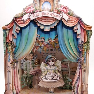 The Pixie Theater shadow box tabletop display whimsical pixies fairies cottage chic ooak