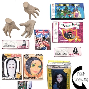 The Addams Family Miniatur-Puppenhaus-Halloween-Spiele DIN (die Hand) Puppen Kostüme Getreide