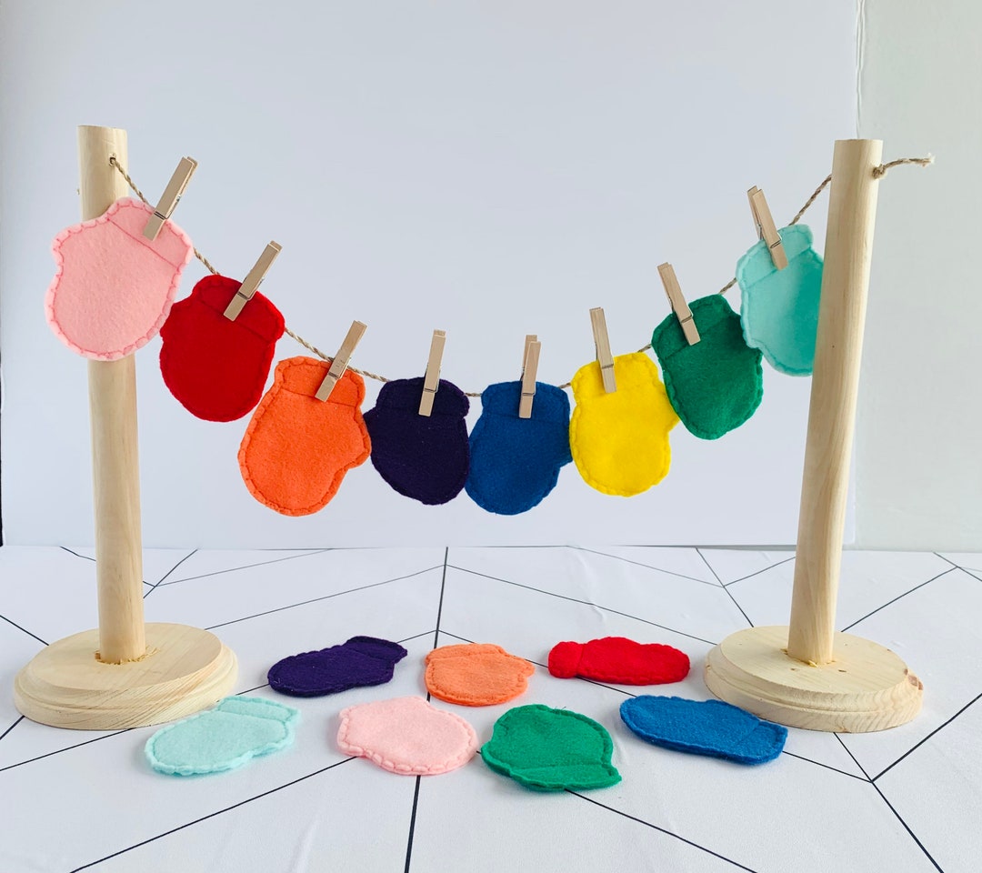 Montessori Memory Color Match Mittens Toddler/preschool Etsy