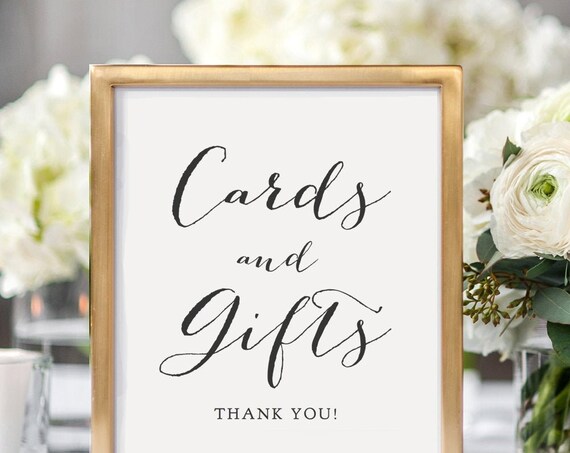 Cards and Gifts sign, Cards and Gifts printable sign, wedding signs, wedding printable, Gift table sign, 8x10, Sweet Bomb.