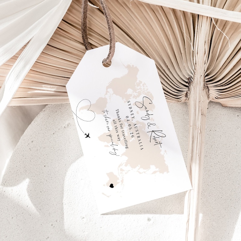 Luggage Tags Wedding World Etsy