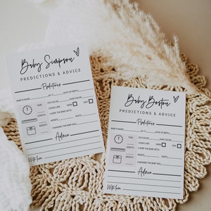 Voorspellingen en advieskaarten voor baby's, afdrukbare babyshowerkaarten, voorspellingen voor baby, bewerkbaar babyadvies, canvassjabloon | 88