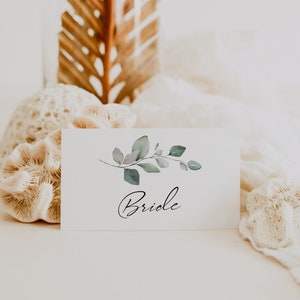 Platte en gevouwen naamkaartjes, Naamkaartjes bruiloft, Naamkaartjes sjablonen afdrukbare, Naamkaartjes sjablonen, Canva-sjablonen | 80G