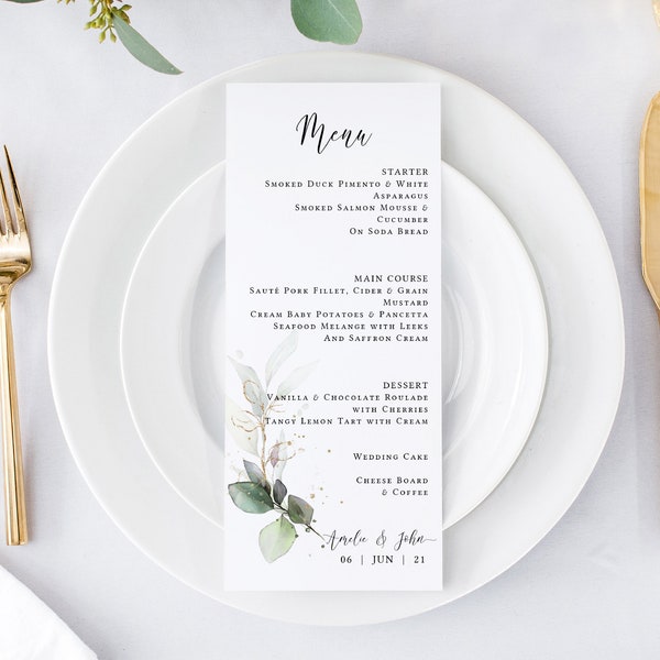 4x6 Menu Cards - Etsy