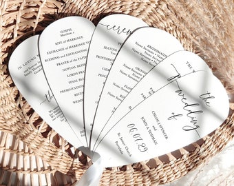 Plantilla imprimible para programa de boda con pétalos (hazlo tú mismo), plantillas de Canva / 68