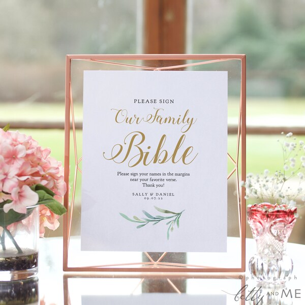 Wedding Bible Guest Book Etsy