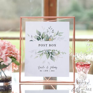 EVERY COLOUR NEW PERSONALISED IVORY DAISY WEDDING POST BOX 