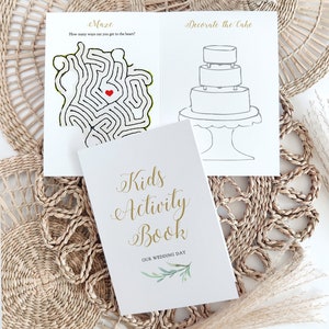 Wedding Kids Activity Book Wedding Table Activities for Kids, Kids Activity Pack, Coloring, Maze, Word Search, Download & Print