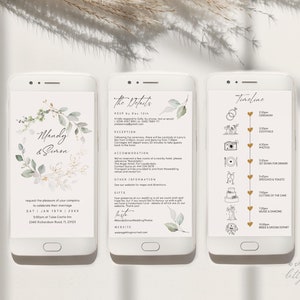 de faire-part de mariage électronique Greenery, modèles toile, Evite, mariage électronique, faire-part Smartphone, modèles toile | 80 g