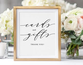 Wedding Cards and Gifts Sign, Wedding Signage 5x7" and 8x10", Wedding Sign printable wedding sign, "Wedding", Download and Print