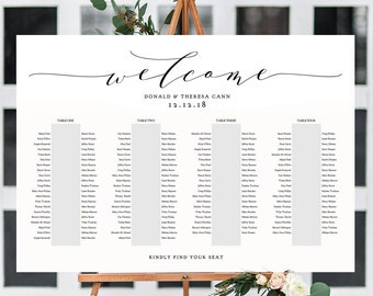 Wedding Seating Chart Template Long Tables