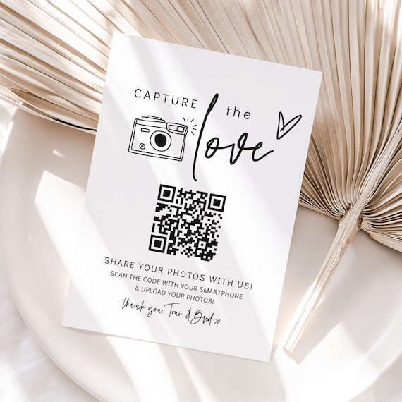 QR code for Wedding, Capture the Love, Wedding Photos, Canva Template | 88