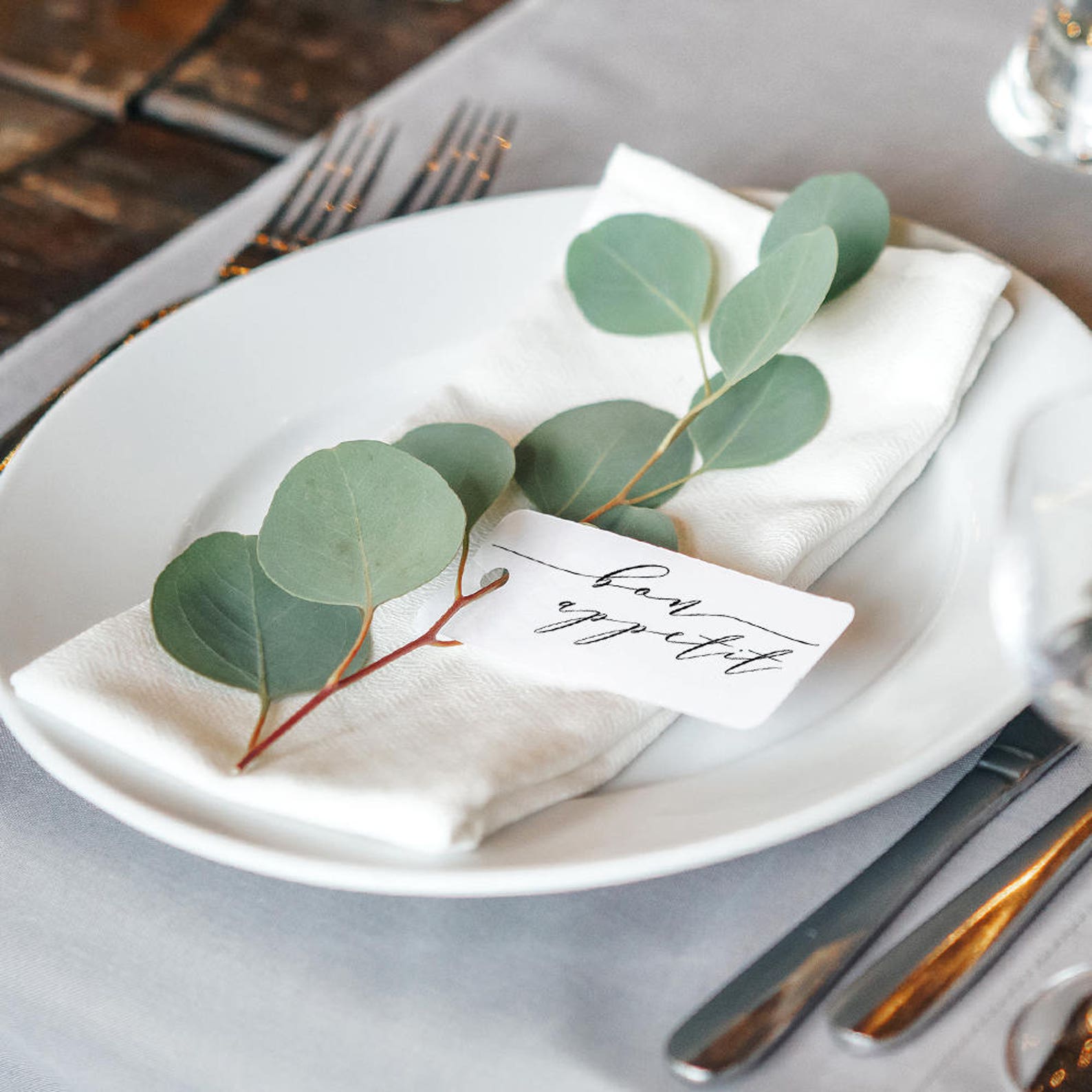 Table Setting Name Tag Printable Name Place Setting Printable Etsy