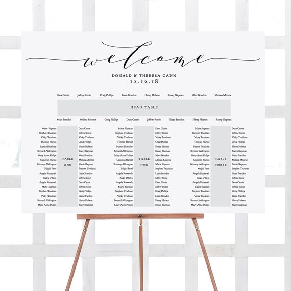 Banquet Seating Chart Template